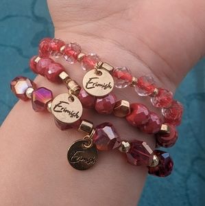 3 Amazing red and gold Erimish bracelets